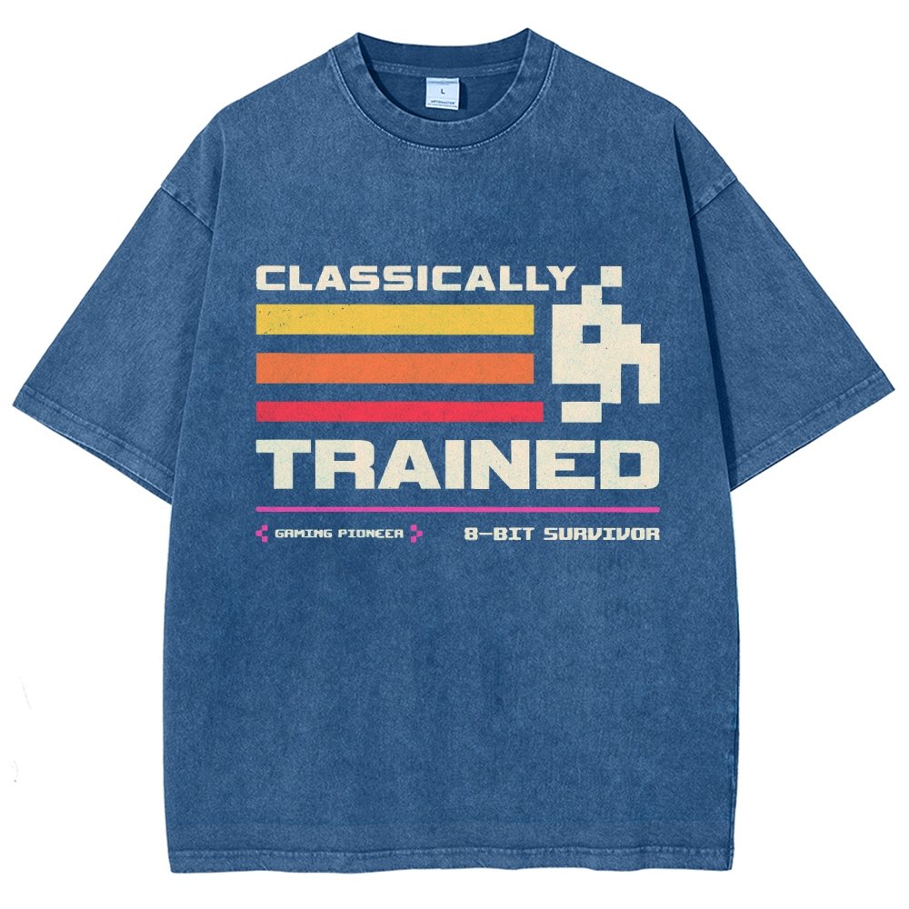Classically Trained for Retro Gamers Vintage Distressed T-shirt