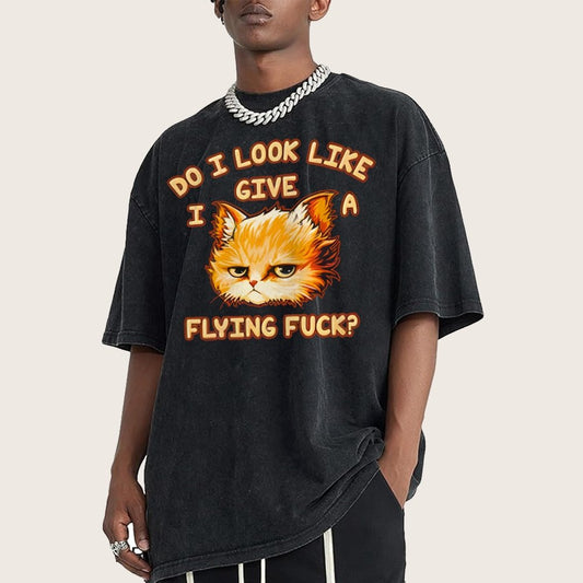 Do I Look Like I Give A Flying Fvck Vintage Distressed T-shirt