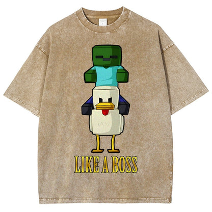 Like A Boss Vintage Distressed T-shirt