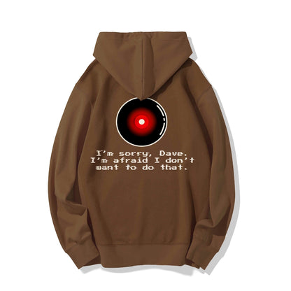 An Introvert's Odyssey I‘m sorry dave Printed Back Unisex Cotton Hoodie
