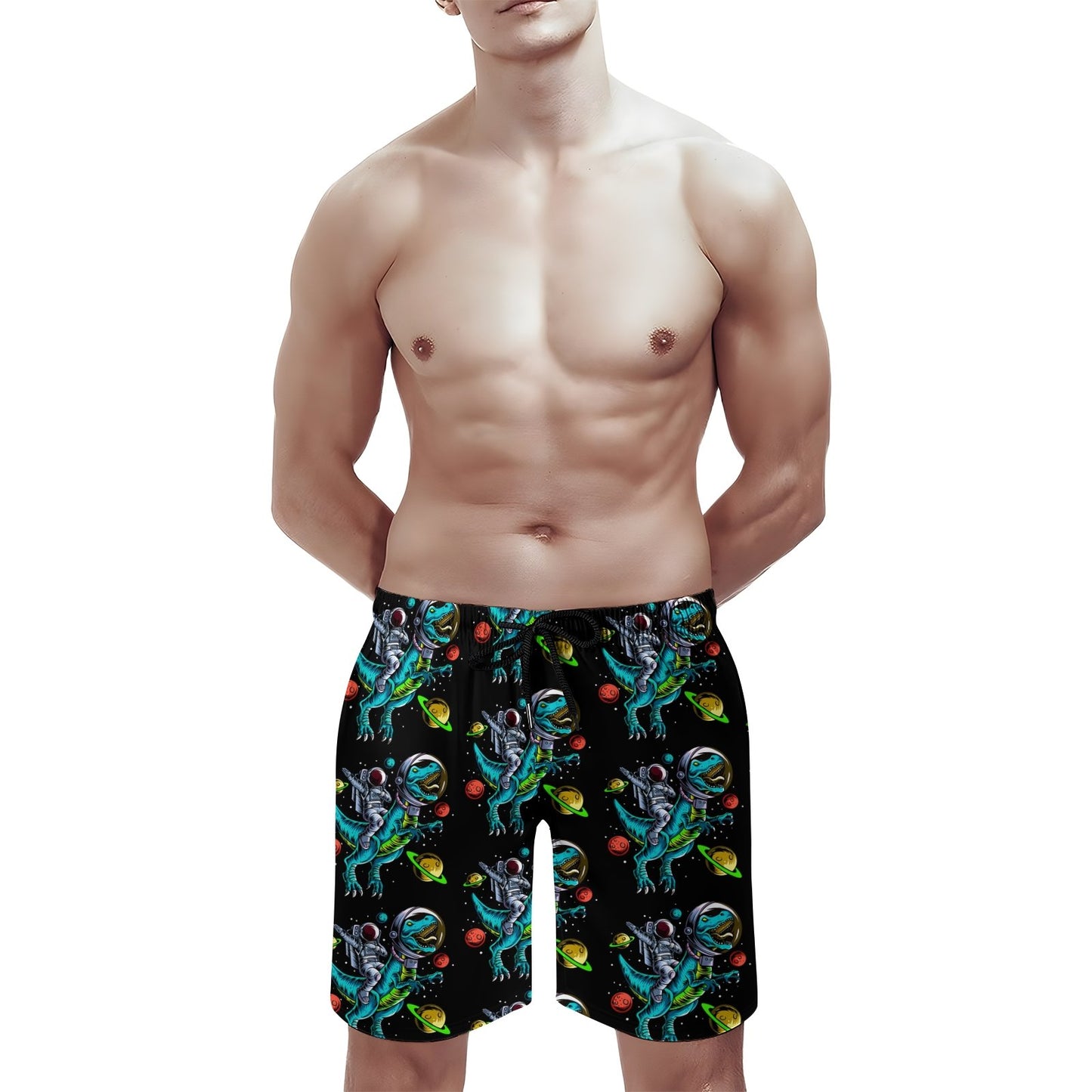 Funny Dinosaur Astronaut Geek Shorts