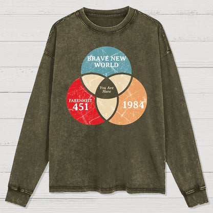You Are Here Washed Long Sleeve Tee