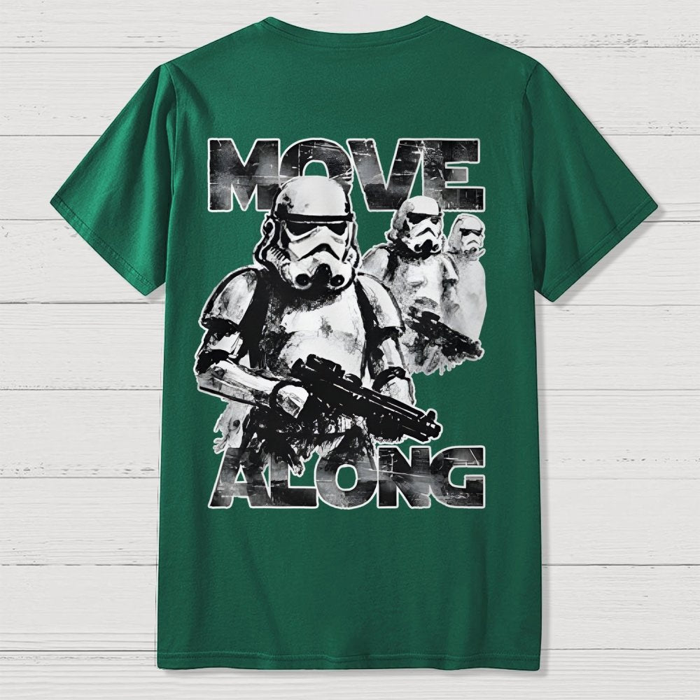 Move Along Front And Back Printing Geek T-Shirt