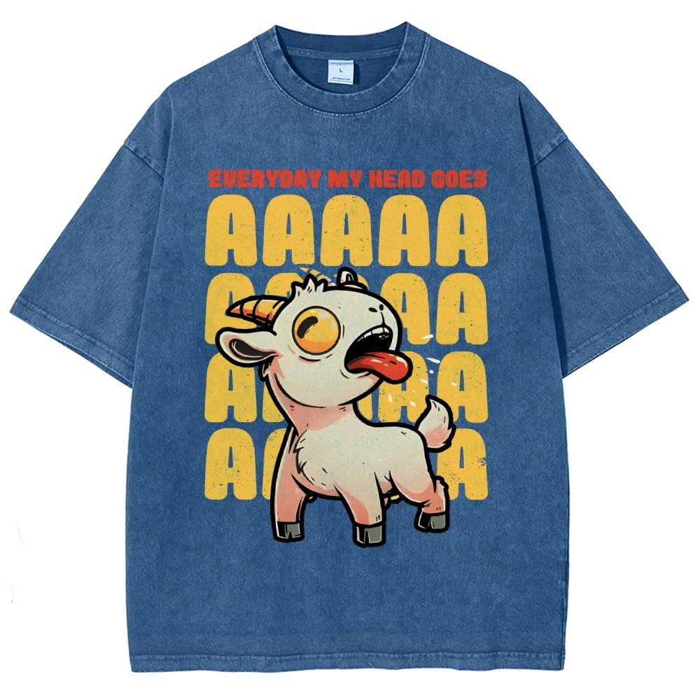 Everyday My Head Goes AAA Vintage Distressed T-shirt