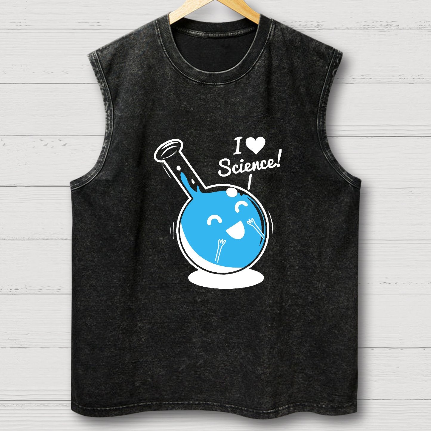 I Heart Science Vintage Distressed Washed Tank