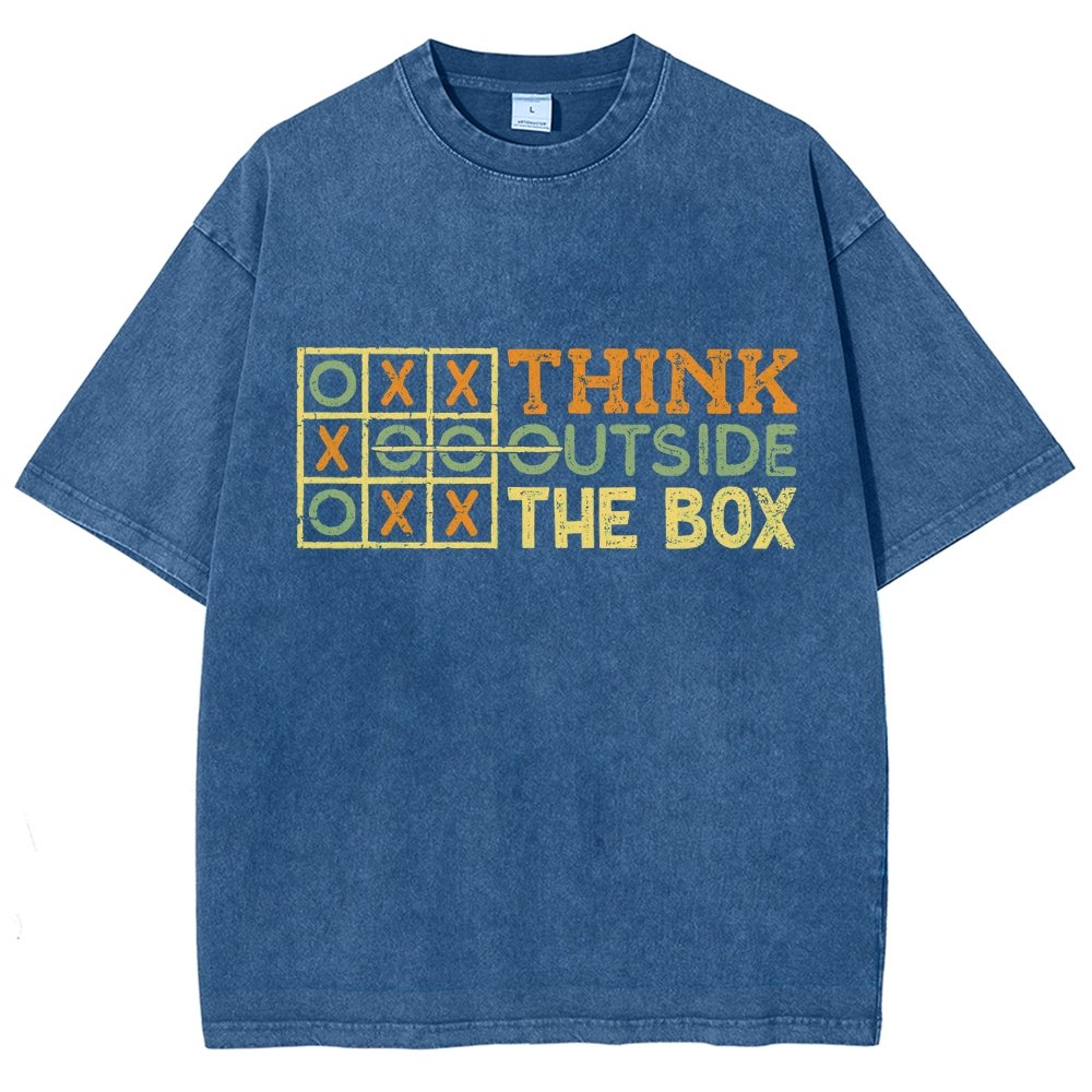 Thinking Outside The Box Vintage Distressed T-shirt