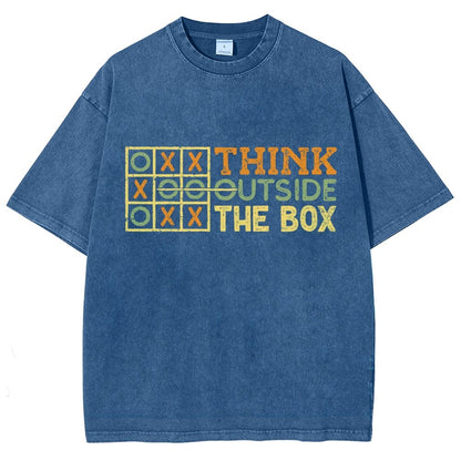 Thinking Outside The Box Vintage Distressed T-shirt