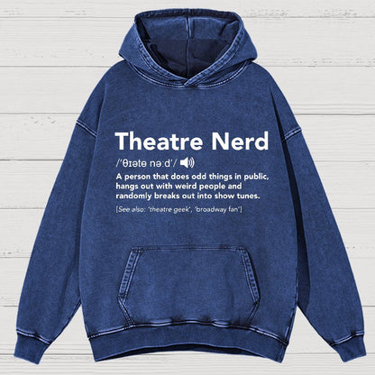 Funny Theatre Nerd Vintage Distressed Hoodie