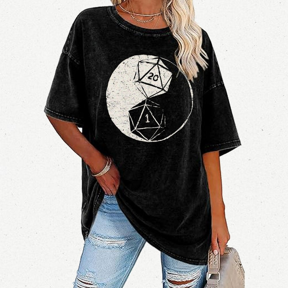 RPG Duality Balancing Vintage Distressed T-shirt