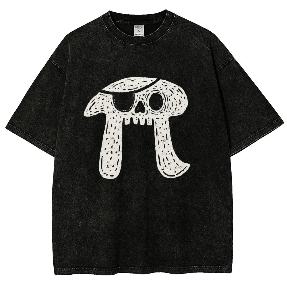 Pi-rate Skull Vintage Distressed T-shirt