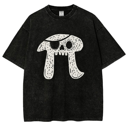 Pi-rate Skull Vintage Distressed T-shirt