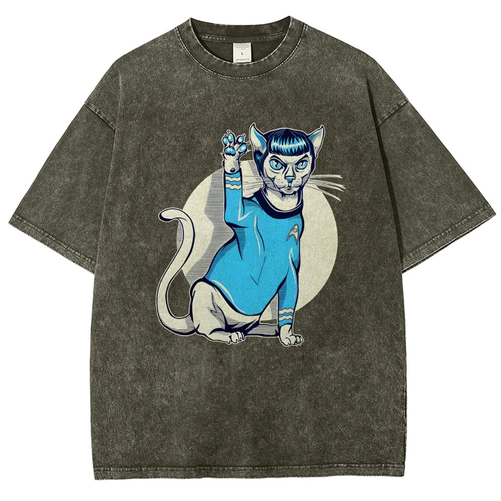 Nap Long and Pros-Purr Vintage Distressed T-shirt