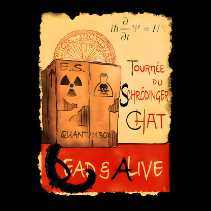 Tournee Du Schrodinger Chat Geek T-Shirt