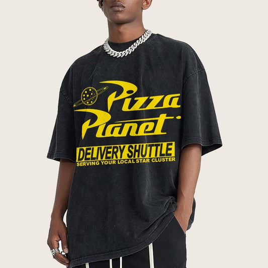 Cosmic Pizza Delivery Vintage Distressed T-shirt