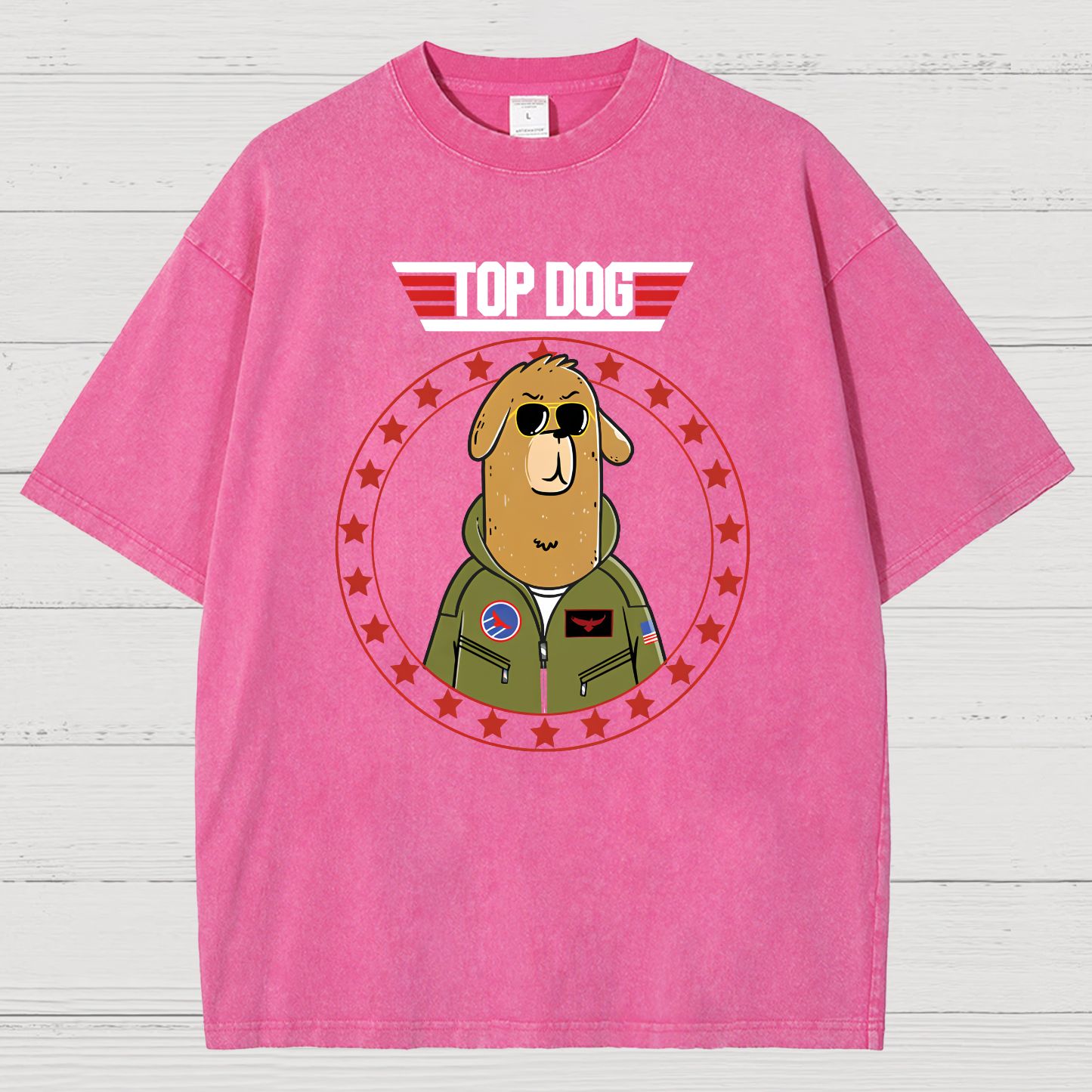 Top Dog.Sarcasm Vintage Distressed T-shirt