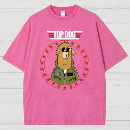 Top Dog.Sarcasm Vintage Distressed T-shirt