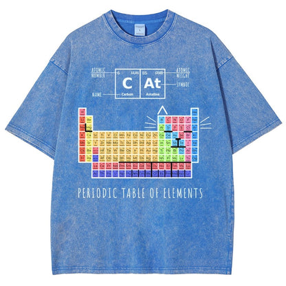 Periodic Table Of Cats Vintage Distressed T-shirt