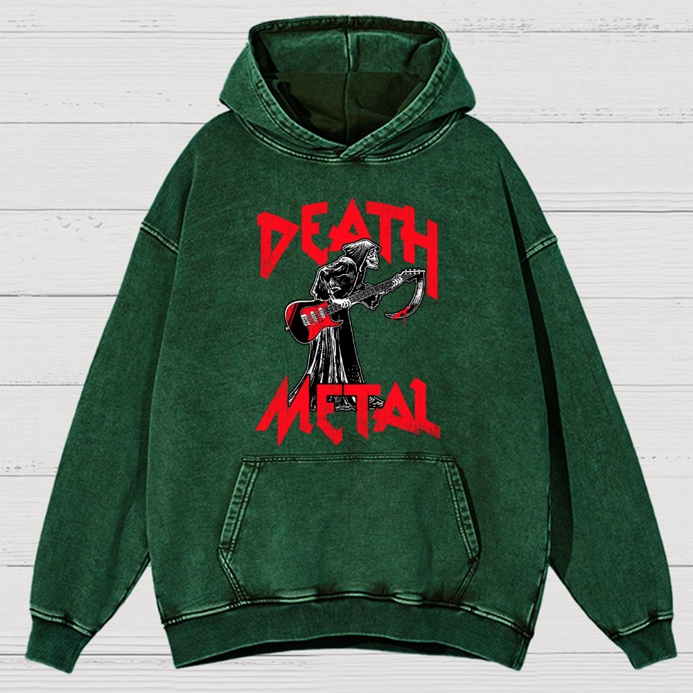 Death Metal Vintage Distressed Hoodie