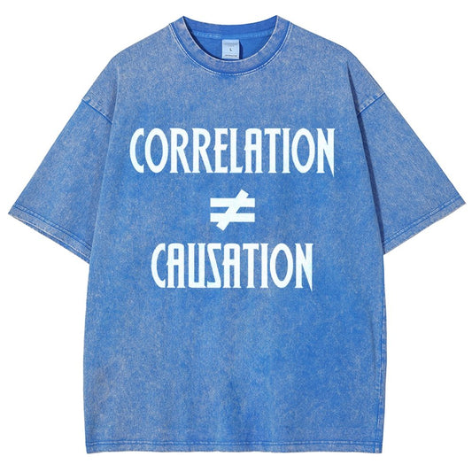 Correlation Does Not Imply Causation Vintage Distressed T-shirt
