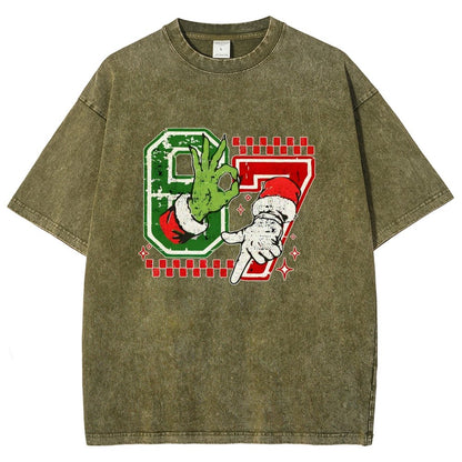 Six Seven 6 7 Christmas Vintage Distressed T-shirt