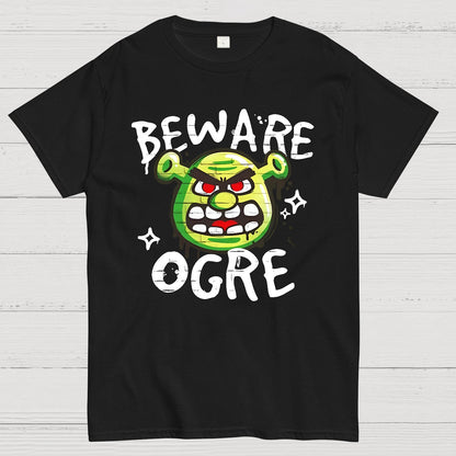 Beware Ogre Graffiti Geek T-Shirt