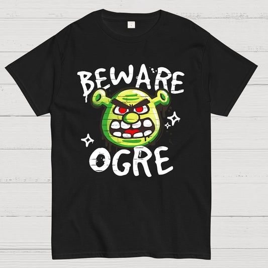 Beware Ogre Graffiti Geek T-Shirt