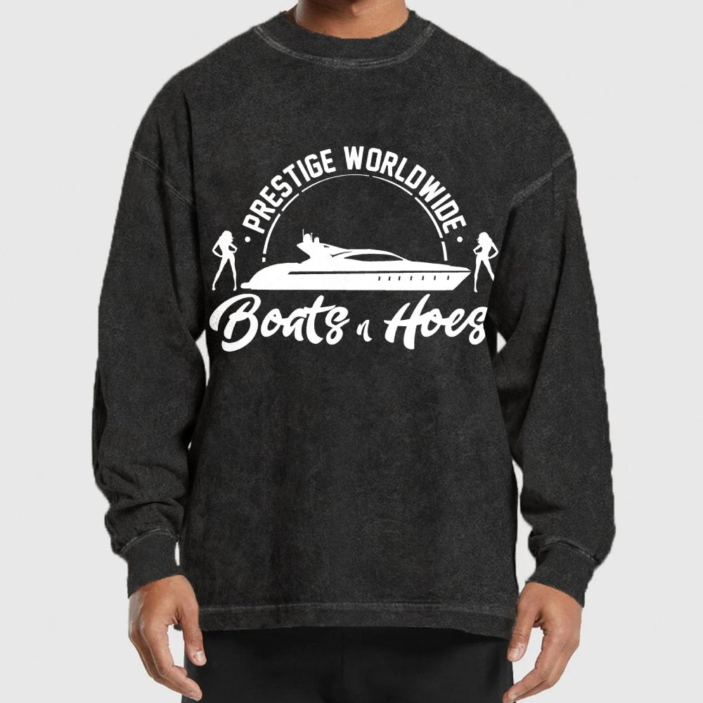 Boats 'n Hoes Washed Long Sleeve Tee
