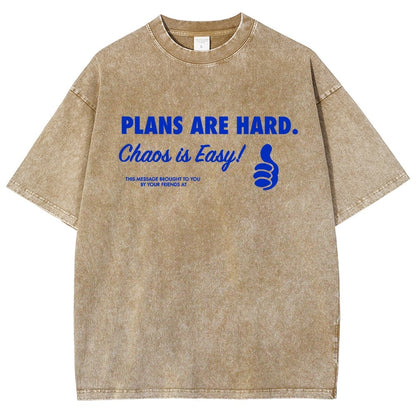 Chaos is Easy Vintage Distressed T-shirt