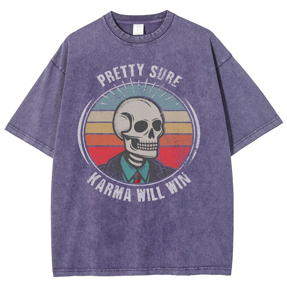 Karma for the Win Vintage Distressed T-shirt
