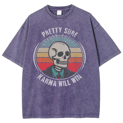 Karma for the Win Vintage Distressed T-shirt