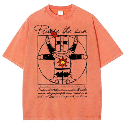 Vitruvian Praise Vintage Distressed T-shirt