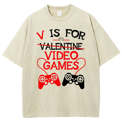 Valentine's Day.Funny Gamer Valentine Nerd Vintage Distressed T-shirt