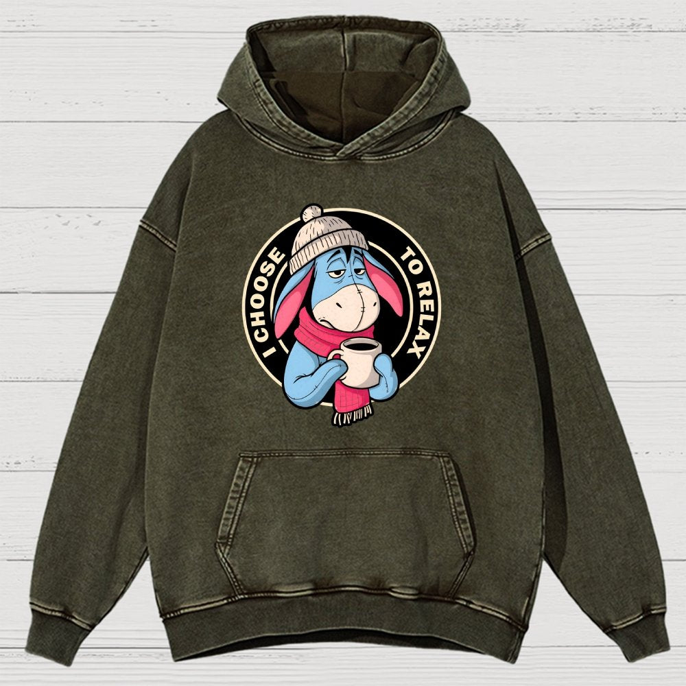 I Chose To Relax Vintage Distressed Hoodie