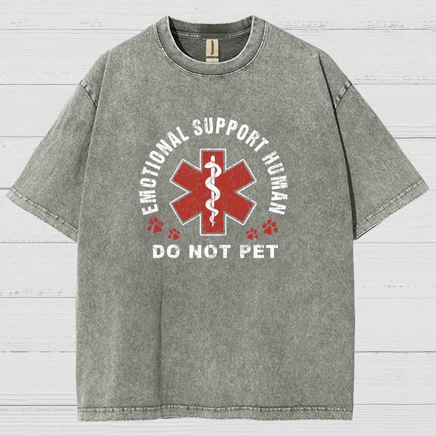 Emotional Support Human Vintage Distressed T-shirt