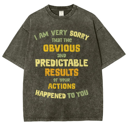 Predictable Consequences Vintage Distressed T-shirt