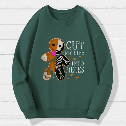 Cut My Life Into Pieces Gingerbread Geek Cotton Sweatshirt
