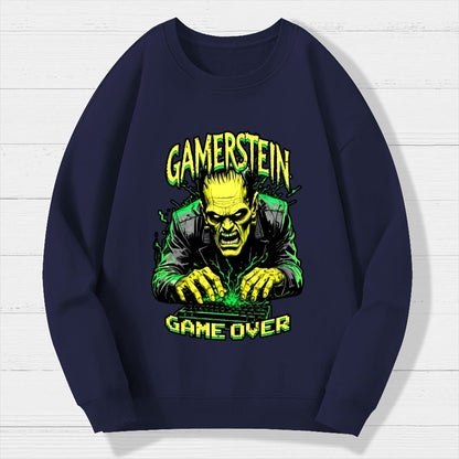 Gamerstein Game Over Funny Halloween Geek Cotton Sweatshirt