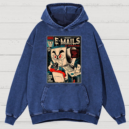 Scary E-Mails Vintage Distressed Hoodie