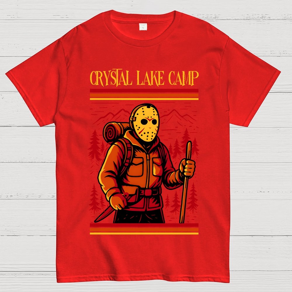Retro Slasher Camping Halloween Unisex Geek T-Shirt