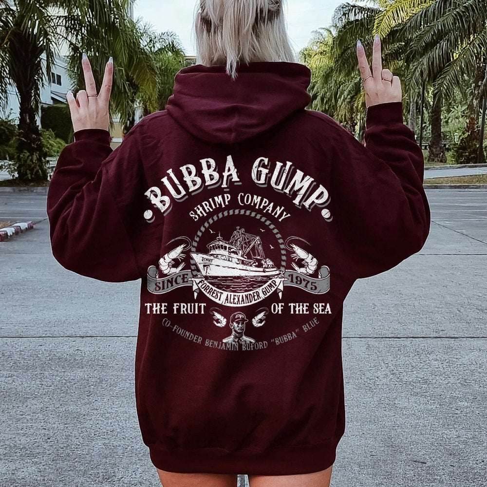 The Fruit Of The Sea Printed Back Unisex Cotton Hoodie