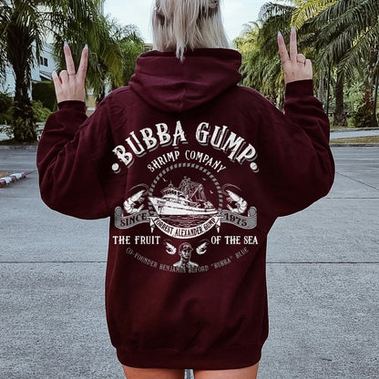 The Fruit Of The Sea Printed Back Unisex Cotton Hoodie