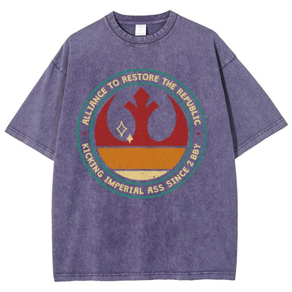 Kicking Galactic Ass Vintage Distressed T-shirt