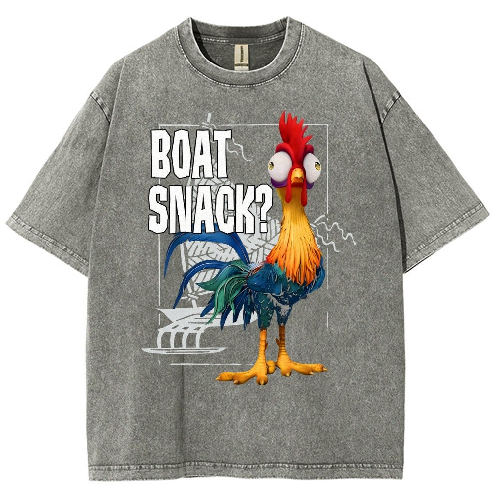 Boat Snack  Chicken Vintage Distressed T-shirt