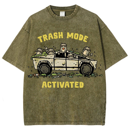 Trash Mode Activated Vintage Distressed T-shirt