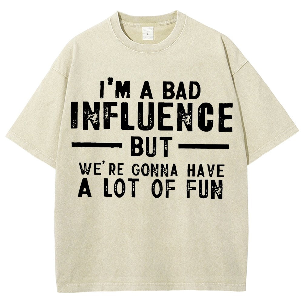 I'm a Bad Vintage Distressed T-shirt