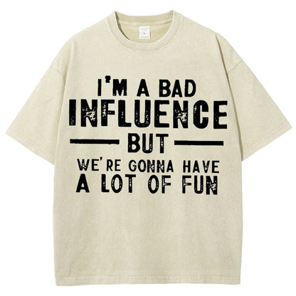 I'm a Bad Vintage Distressed T-shirt