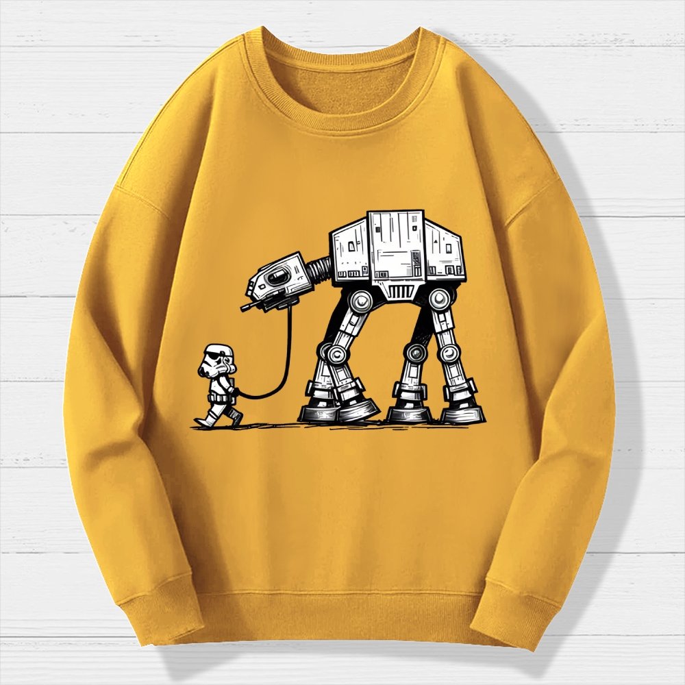 Galactic Robot Dog-Planetary Battles Geek Cotton Sweatshirt