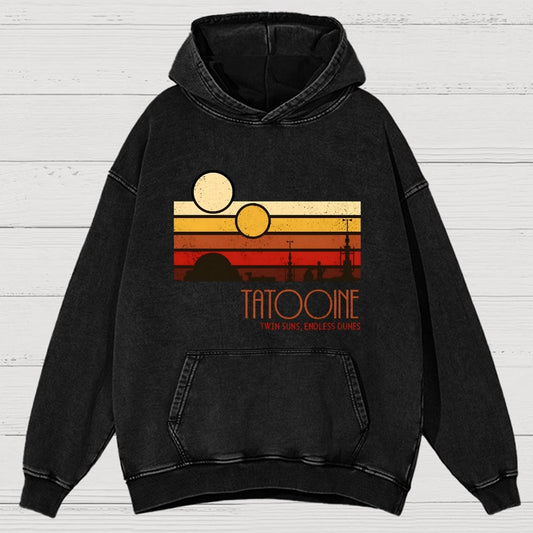 Dual Suns Vast Dunes Vintage Distressed Hoodie