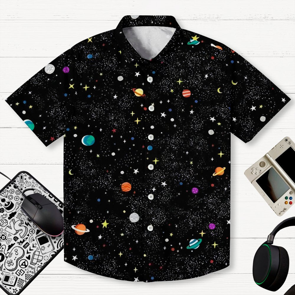 Galaxy Planet Series Print Geeky Shirt