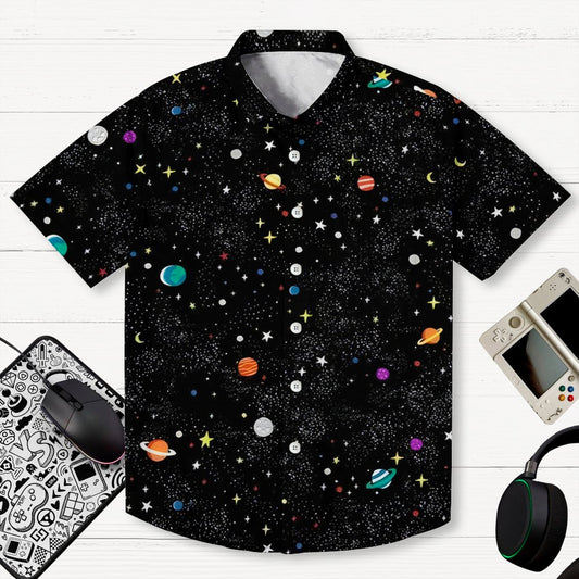 Galaxy Planet Series Print Geeky Shirt